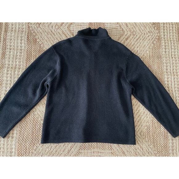 VTG> Crystal -Kobe Zipper front Cardigan Sweater floral Embroidery SZ L - Picture 4 of 8